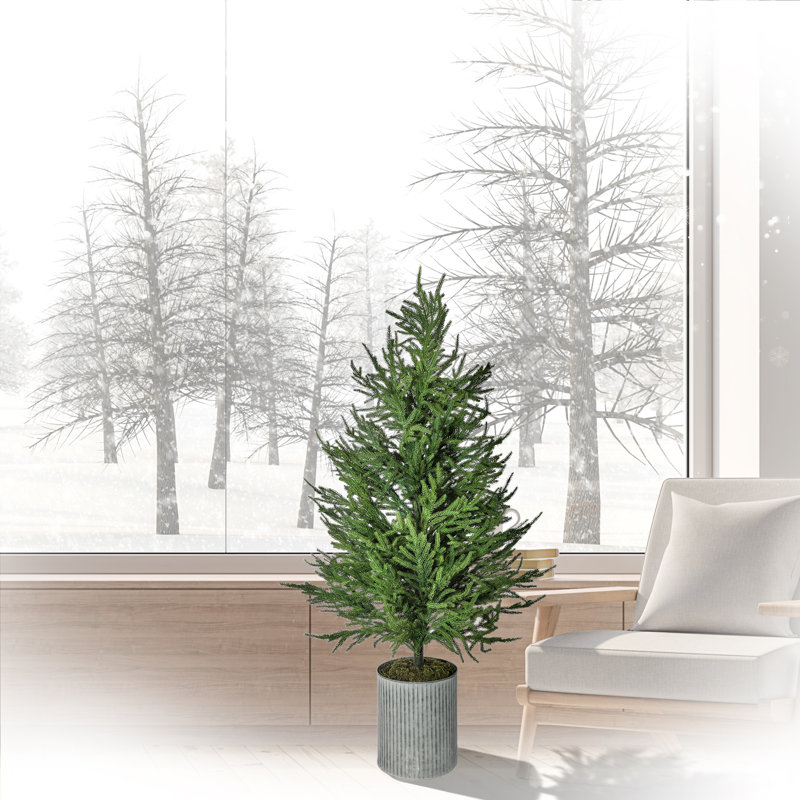 Primrue Artificial Pine Tree in Pot Wayfair